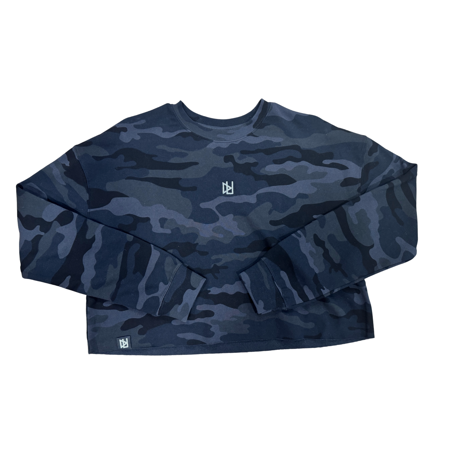 DU Women's Camo Embroidered Crop Sweatshirt