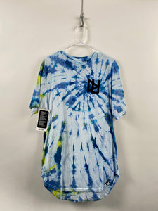 Blue Tie Dye Logo T (3/4)