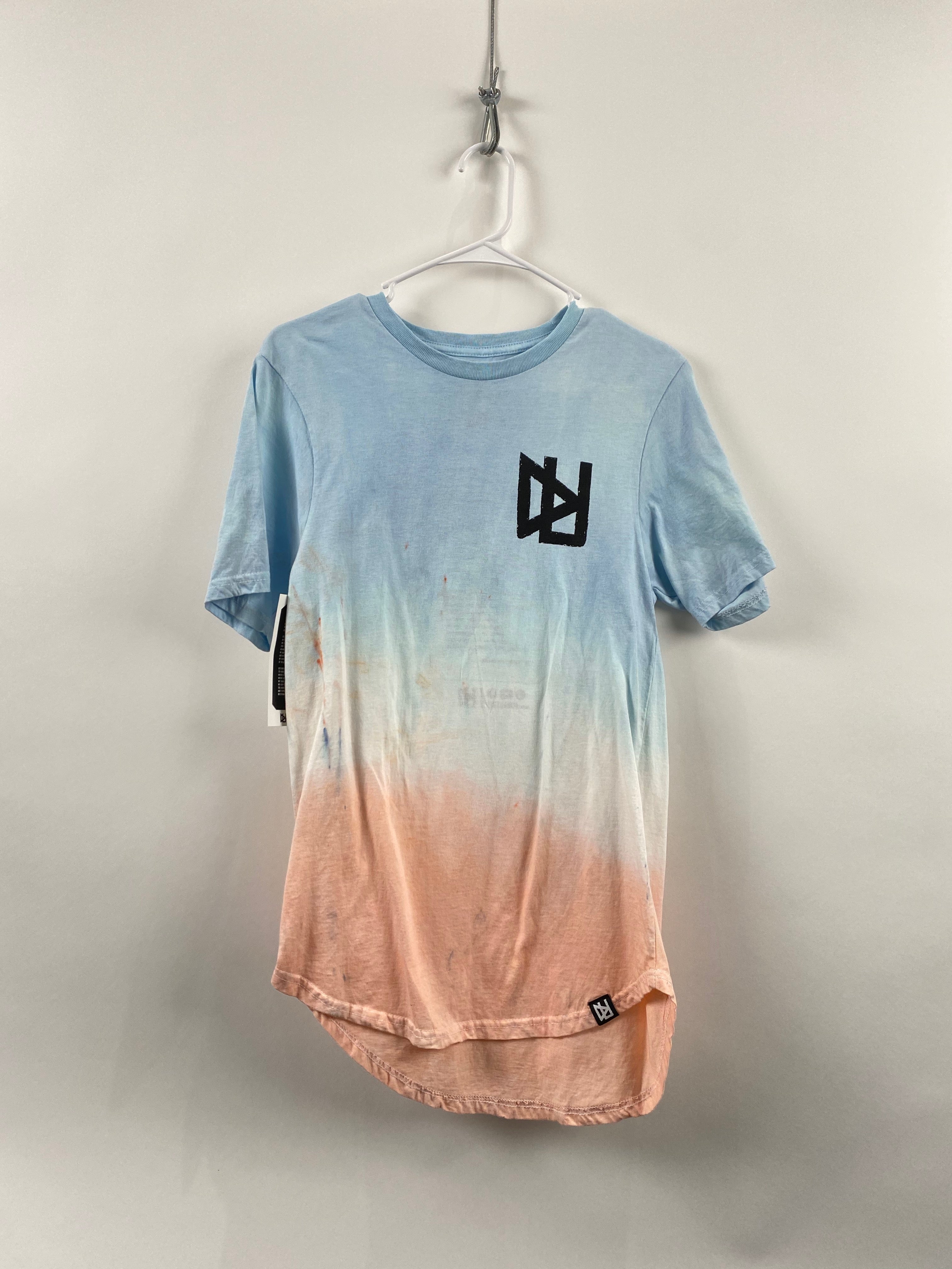 Faded Blue/Red Logo T